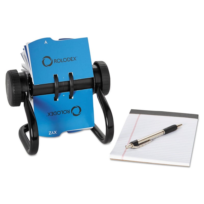 Rolodex 67236 Open Rotary Business Card File w/24 Guides Black - Image 4
